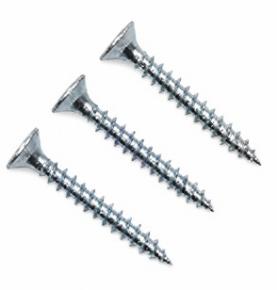 White Zinc Plated Chipboard Screws for Wood and Furniture